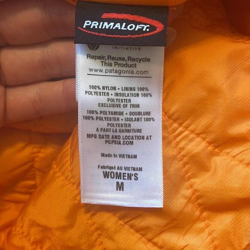 Patagonia Solar Wind Jacket Deep Mango M - Picture 7 of 10